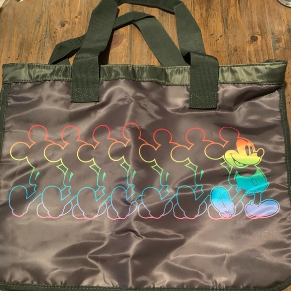 Disney Mickey Mouse Pride Rainbow Zippered Tote Bag - Picture 3 of 5